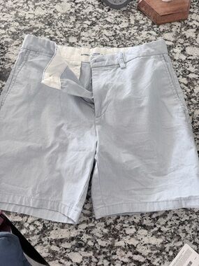 Old Navy Pale Blue Seersucker Flat-Front Men’s Shorts